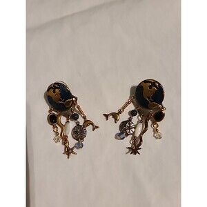 Beach Earth Earrings Dolphin, Sand dollars & Stars Fish